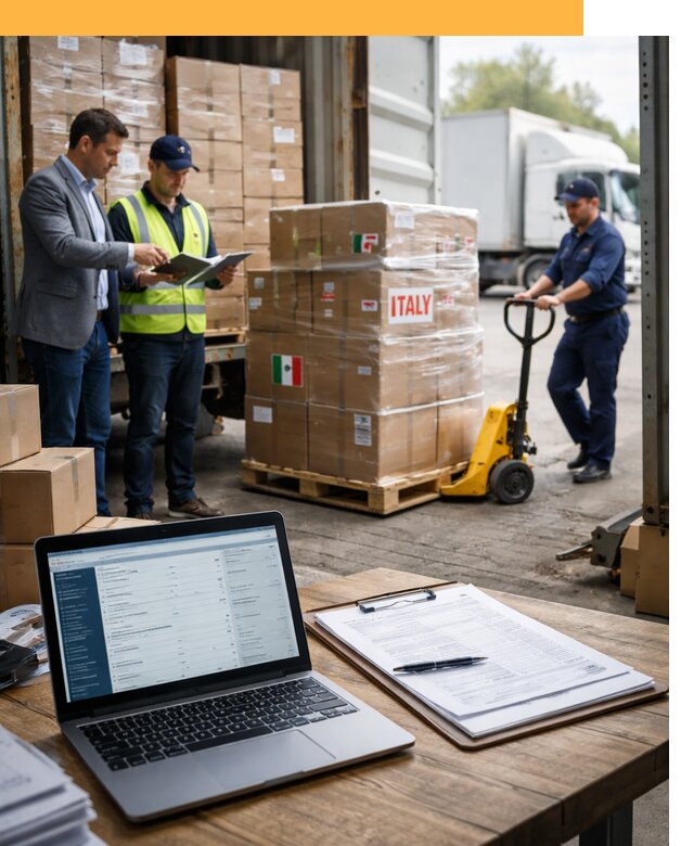 Доставка грузов из Италии: морские и авиаперевозки от 18315