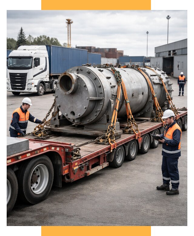 Перевозка тяжеловесных грузов под ключ от 152625 р. | СетСервис-Прн