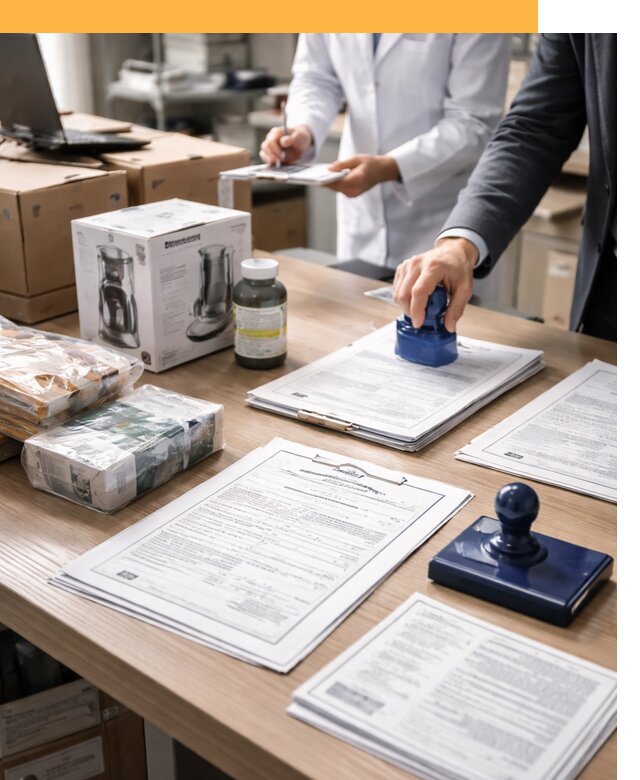 Сертификация импортных товаров от 12210 с таможенным сопровождением